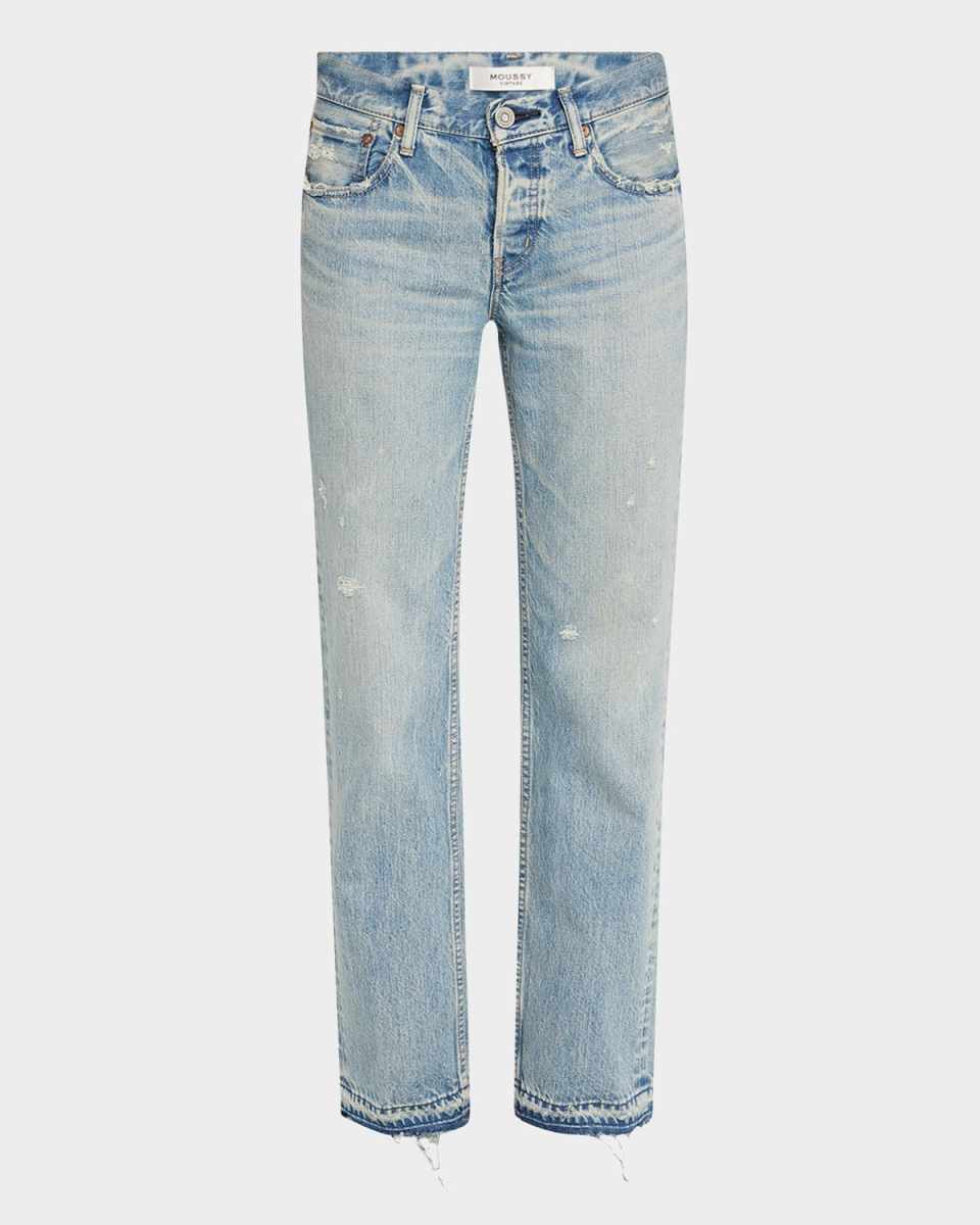 Arverne Straight Low-Rise Jeans